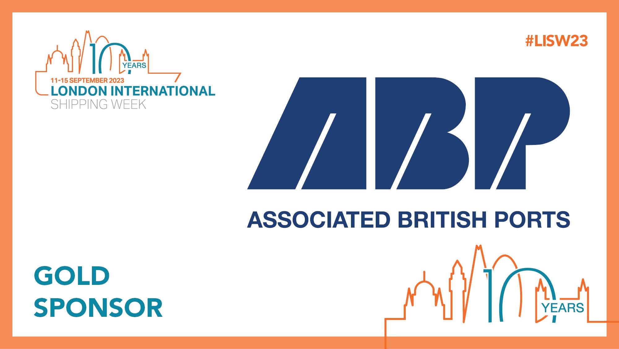 Associated British Ports announced as a Gold Sponsor at London International Shipping Week 2023